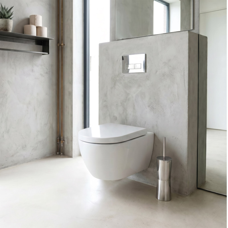 Scopino WC con supporto in acciaio inox MIAMI Stainless Steel MSV