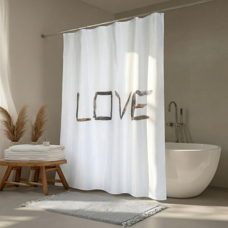 CORTINA DE POLIÉSTER LOVE 180*200CM
