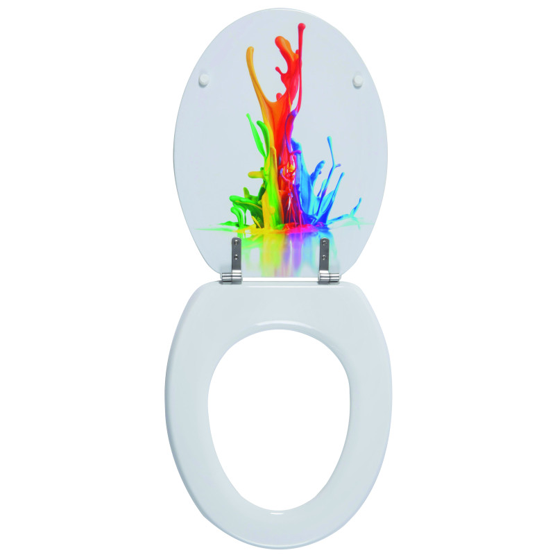 Sedile Wc MDF PAINT - Cerniere Spirella in Zinco