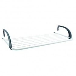 MSV Laundry drying rack special Balcony 7M Steel White & Black