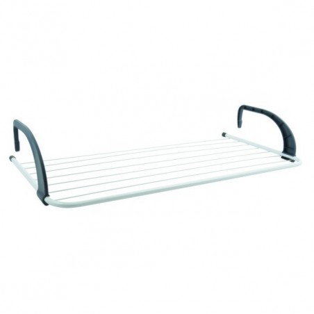 MSV Laundry drying rack special Balcony 7M Steel White & Black MSV