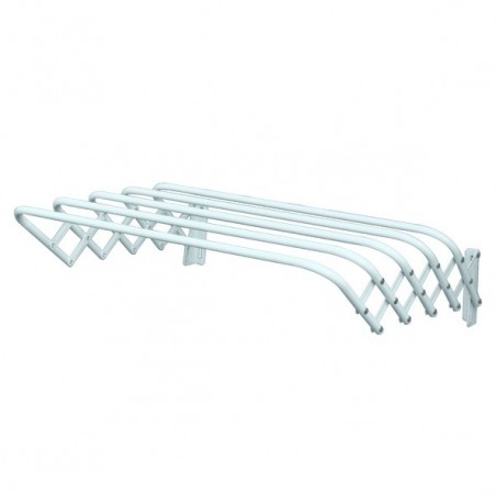MSV Expandable Wall Mounted Clothes Drying Rack Steel 3M Steel White MSV