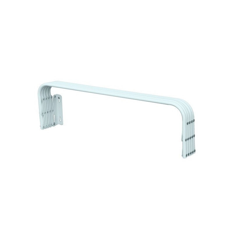MSV Expandable Wall Mounted Clothes Drying Rack Steel 5M Steel White MSV