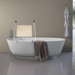 MSV Wäscheleine für Badewanne 10M Steel White