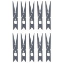 MSV Lot de 10 Pinces à linge Incassables Grises MSV