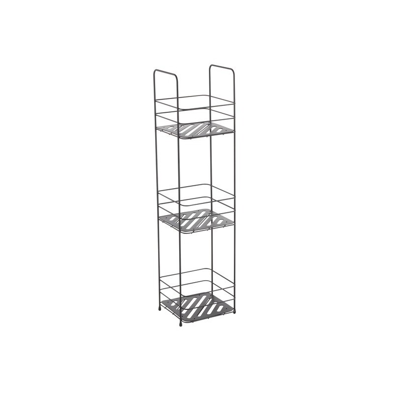 MSV Shower shelf 3 levels to be laid KERY Steel Black Matt MSV