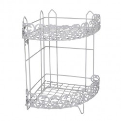 Etagère d'angle de douche 2 niveaux à fixer AGADIR Blanc MSV