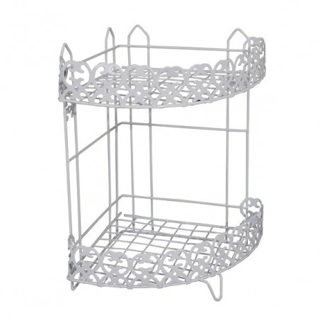 MSV Shower corner shelf 2 levels to be fixed AGADIR White MSV