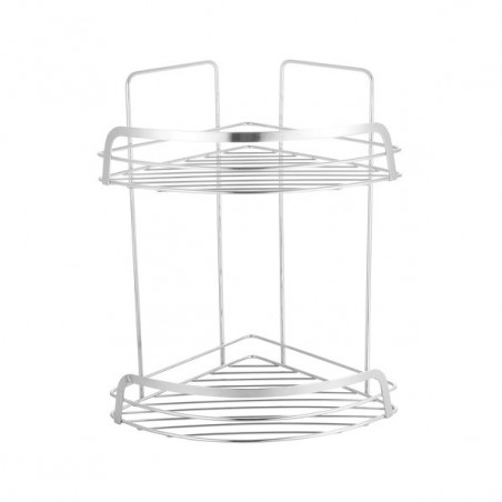 MSV Shower corner shelf 2 levels to be fixed RILEY Chrome MSV