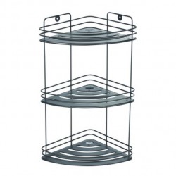 Etagère d'angle de douche 3 niveaux à fixer AGADIR Blanc MSV