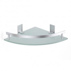 MSV Shower corner shelf to be fixed TABARCA Alu & Satin Glass