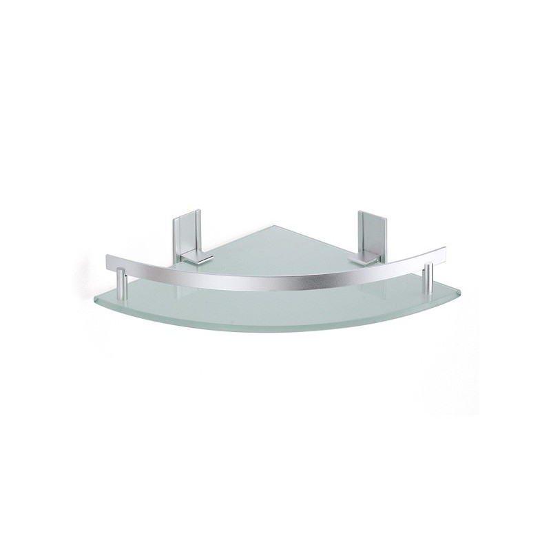 MSV Shower corner shelf to be fixed TABARCA Alu & Satin Glass MSV