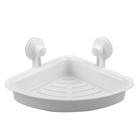 Etagère d'angle de douche à ventouses Acier Noir mat MSV MSV