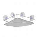 MSV Corner shower shelf with suction cups Chrome MSV