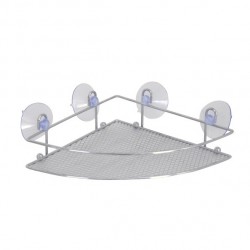 MSV Corner shower shelf with suction cups Chrome MSV