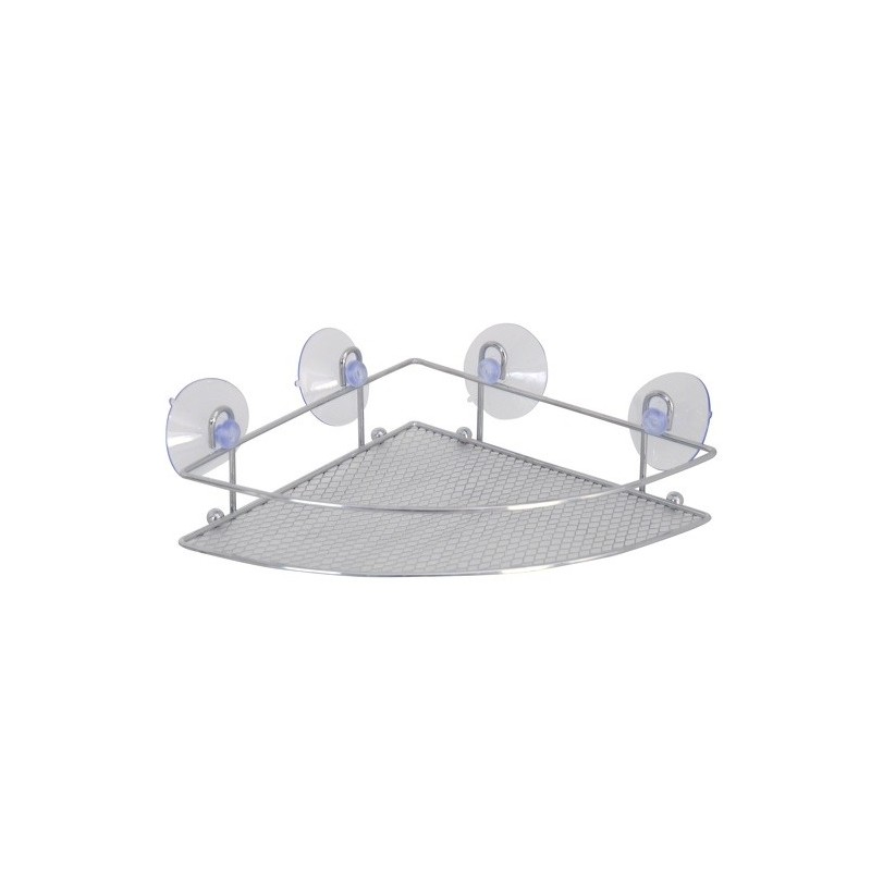 MSV Corner shower shelf with suction cups Chrome MSV