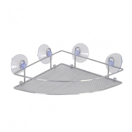 Etagère d'angle de douche à ventouses Blanc MSV MSV