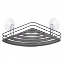 Etagère d'angle de douche à ventouses KERY Acier Noir mat MSV MSV