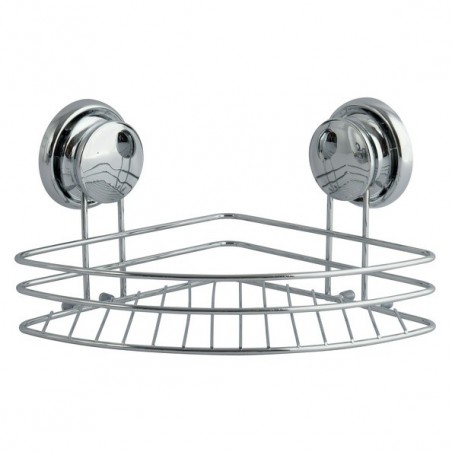 Etagère panier d'angle de douche à ventouses Acier Chromé MSV MSV