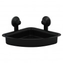 Etagère d'angle de douche à ventouses PVC Noir mat MSV MSV