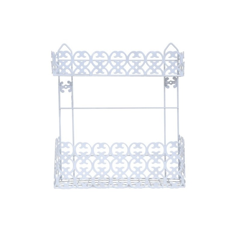 MSV Duschregal 2 Ebenen zur Befestigung AGADIR Weiß MSV