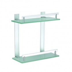 MSV Shower shelf 2 levels to be fixed TABARCA Alu & Glass