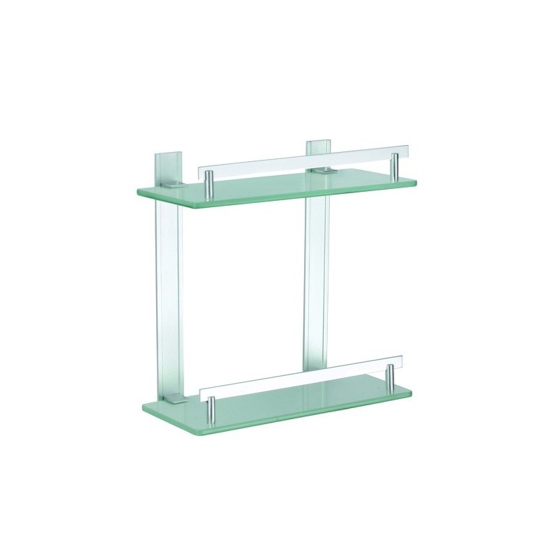 MSV Estante de ducha 2 niveles para fijar TABARCA Alu & Glass MSV