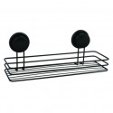 Etagère de douche à ventouses Acier Noir mat MSV MSV