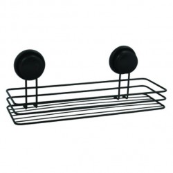 Etagère de douche à ventouses Acier Noir mat MSV