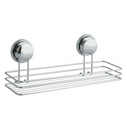 MSV Shower shelf with suction cups Chrome Steel