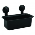 MSV Shower Shelf Suction cups PVC Matte Black MSV