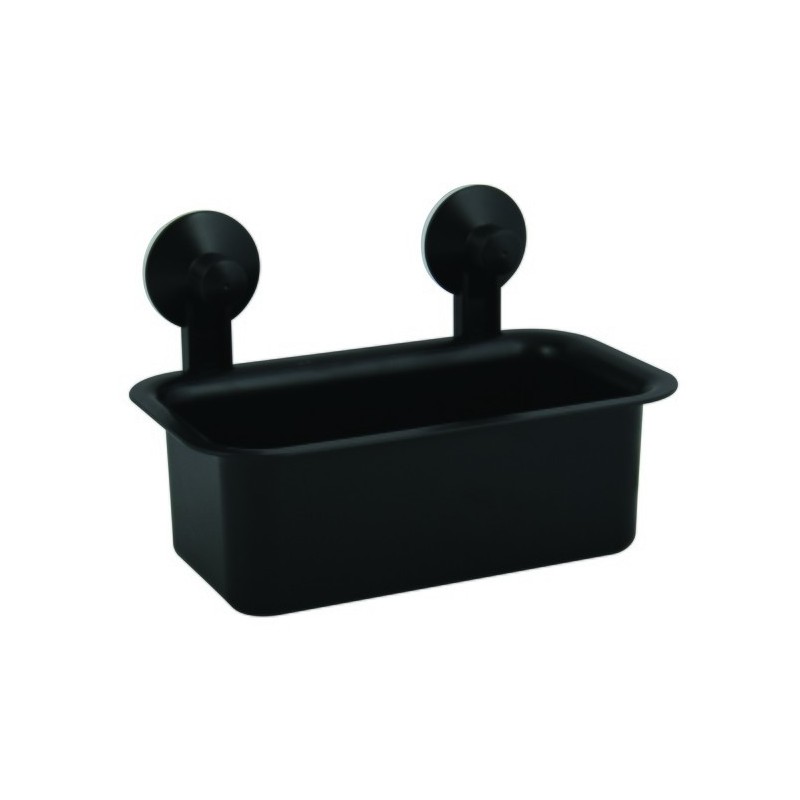 MSV Duschregal mit Saugnäpfen PVC Mattschwarz MSV