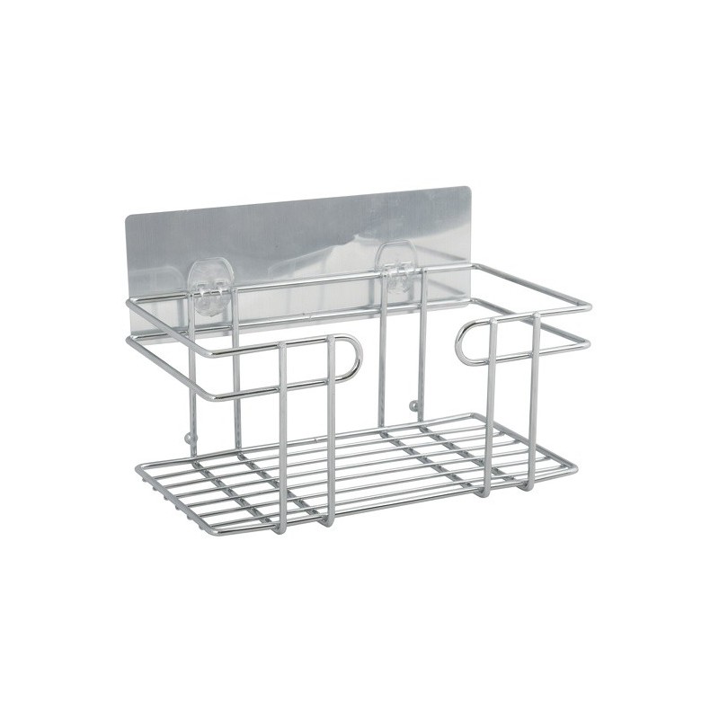 MSV Shower Shelf Repositionable Adhesive Chrome Stainless Steel MSV