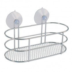 MSV Shower Shelf Suction cup oval Chrome