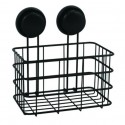 MSV Shower Shelf Suction Steel Black Matt MSV
