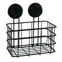 MSV Shower Shelf Suction Steel Black Matt