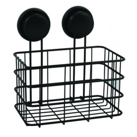 MSV Shower Shelf Suction Steel Black Matt MSV