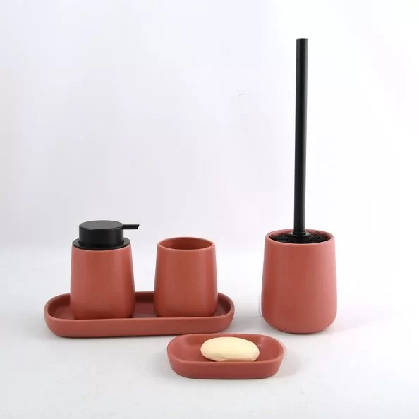 Terracotta bathroom accessories