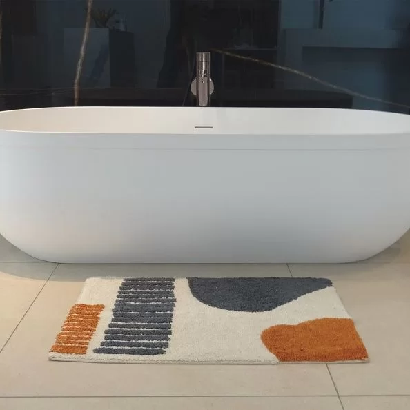Terracotta bathroom rug